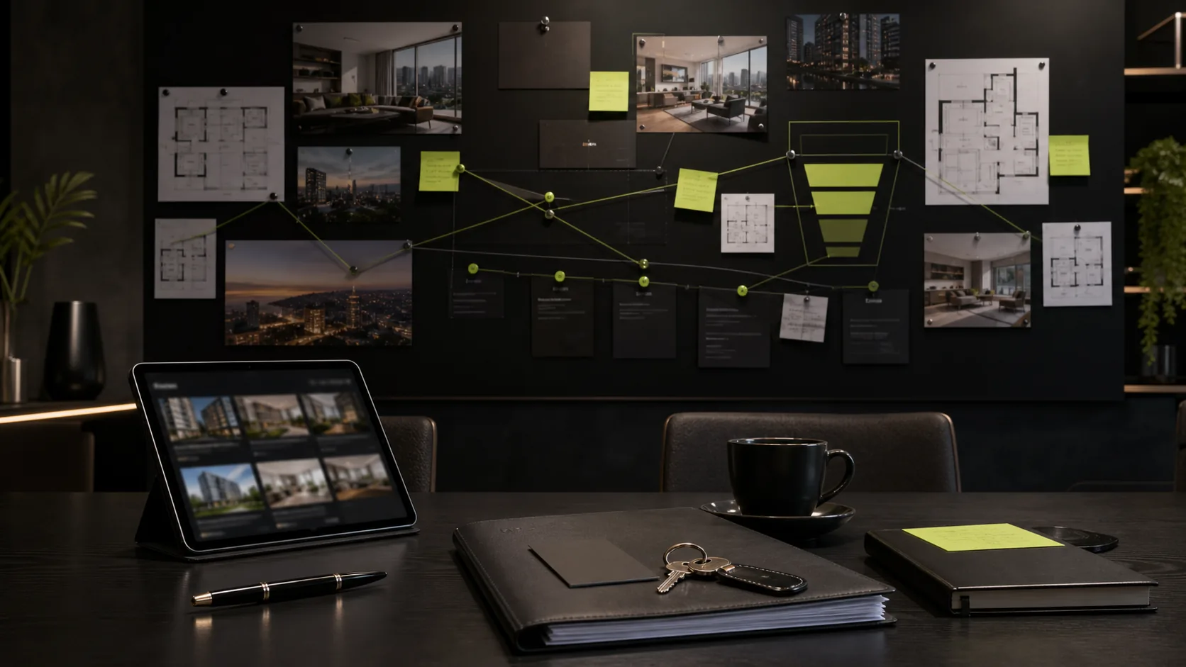 Mentoria com quadro visual da operação imobiliária.